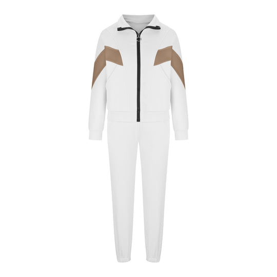 Damen Sportliches Fitness-Set mit modernem Reißverschluss und elastischem Bund R&B