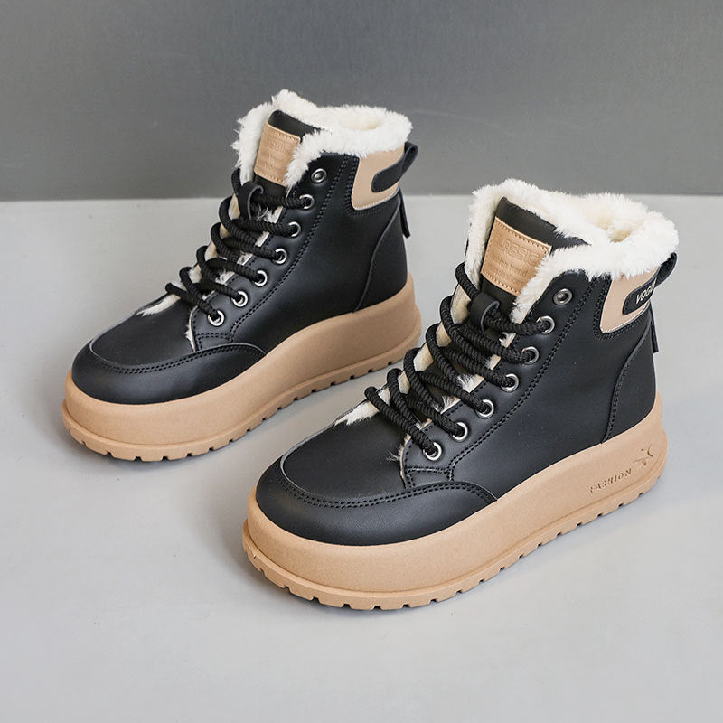 Damen Winterliche Schnürstiefel mit kuscheligem Innenfutter R&B