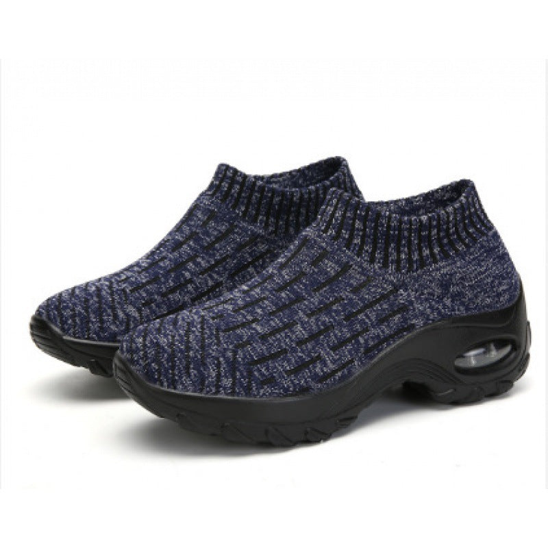 Damen Slip-On Sneakers mit atmungsaktiver Strick-Oberfläche und stoßdämpfendem Fußbett R&B