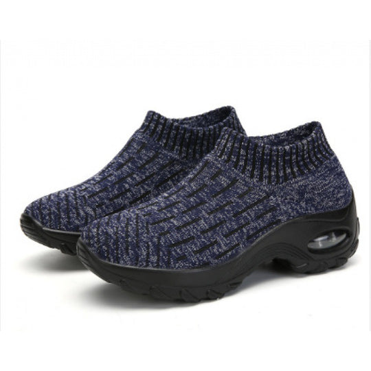 Damen Slip-On Sneakers mit atmungsaktiver Strick-Oberfläche und stoßdämpfendem Fußbett R&B