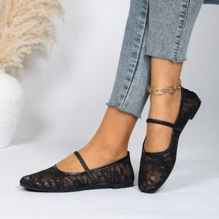 Damen elegante und atmungsaktive Ballerinas R&B