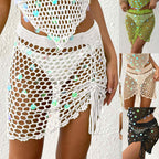 Damen Häkel-Strandsarong mit dekorativen Pailletten R&B