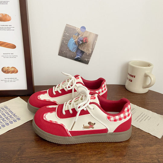 Damen Sneakers mit verspieltem Tiermotiv und atmungsaktiver Oberflächenstruktur R&B