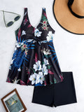 Damen Tankini-Set mit floralem Design und verstellbarem Oberteil R&B