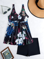 Damen Tankini-Set mit floralem Design und verstellbarem Oberteil R&B