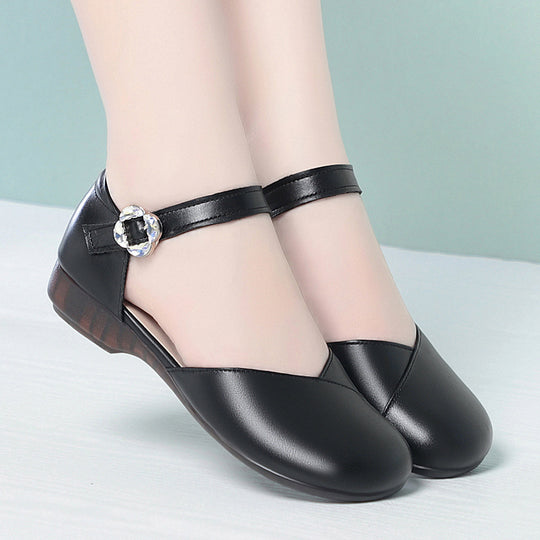 Damen Komfortable Riemchenballerinas mit modischer Schnalle R&B