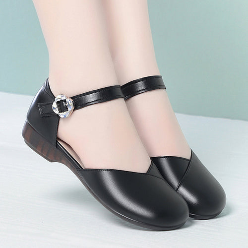 Damen Komfortable Riemchenballerinas mit modischer Schnalle R&B