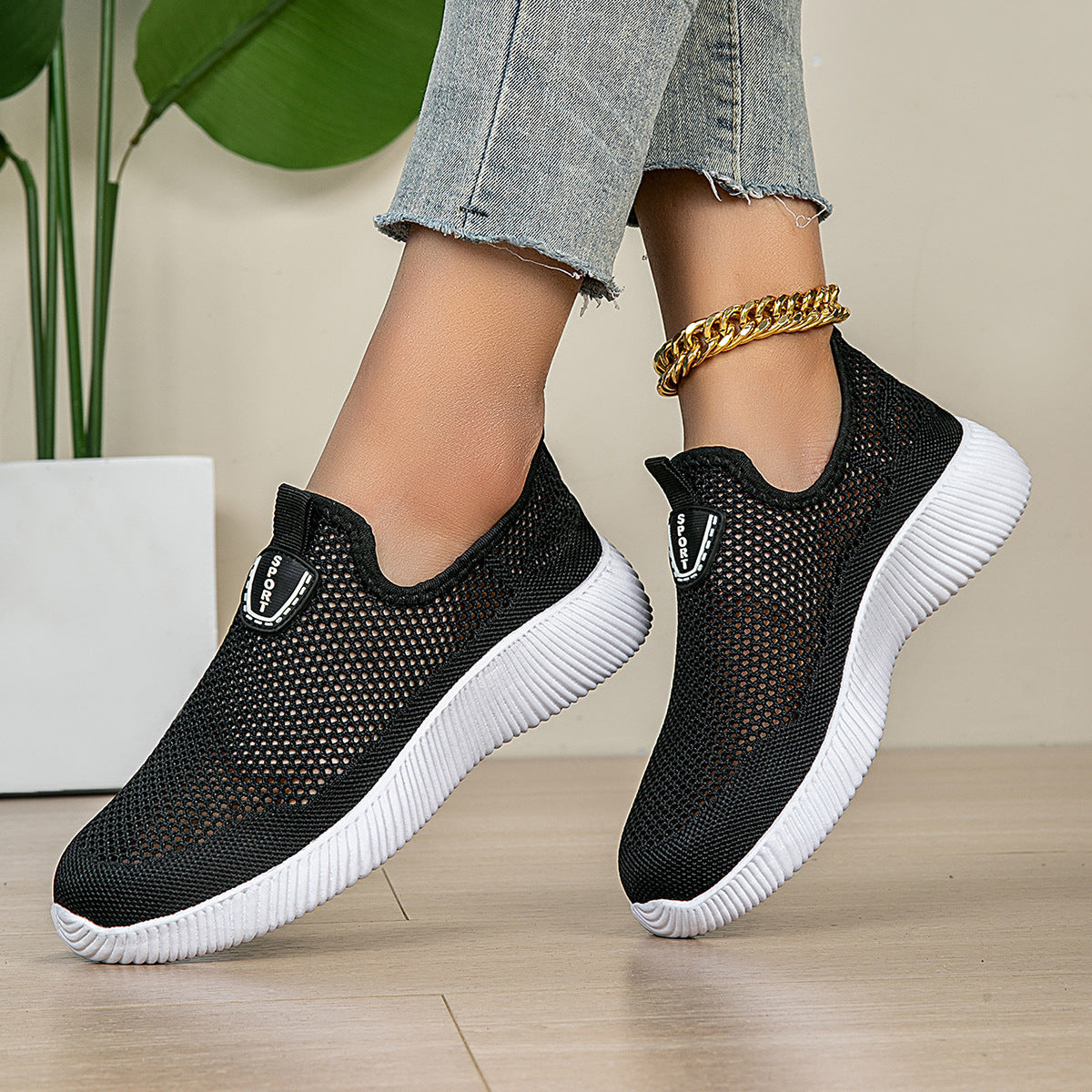 Damen atmungsaktive Mesh Sneakers