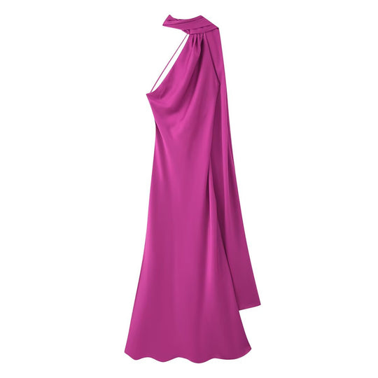 Damen Elegantes Maxikleid mit asymmetrischem Schnitt und schicker Raffung R&B