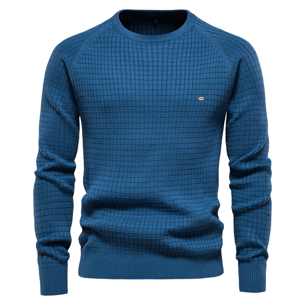 Herren strukturiertes Rundhals Sweatshirt mit modernem Design R&B