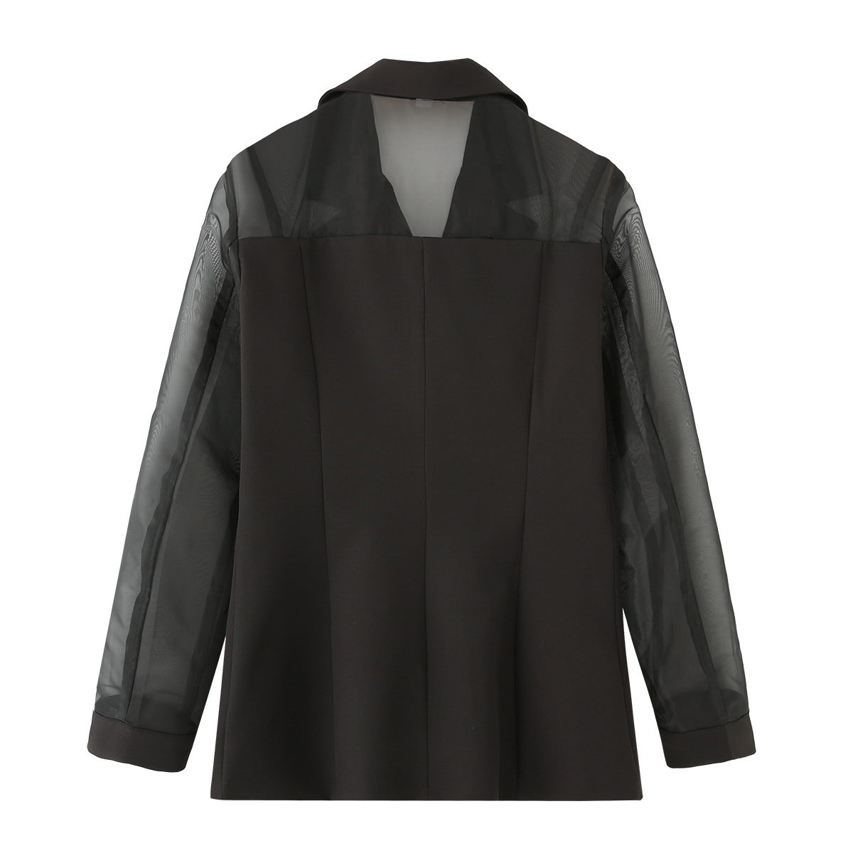 Damen elegante Blazerjacke mit transparenten Ärmeln R&B