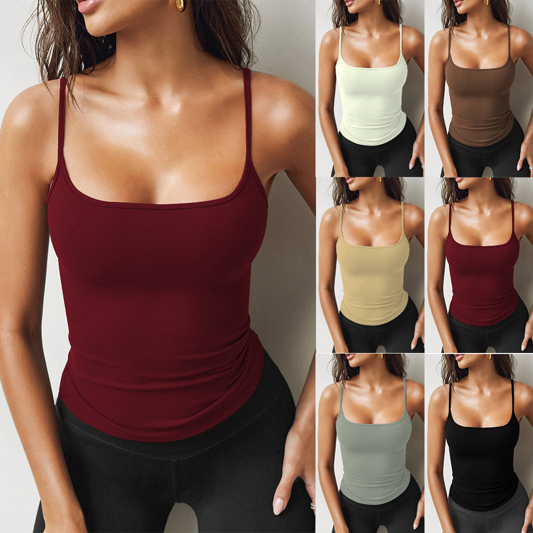 Damen ärmelloses Ripp-Tanktop mit flexibler Passform und dekorativen Raffung R&B