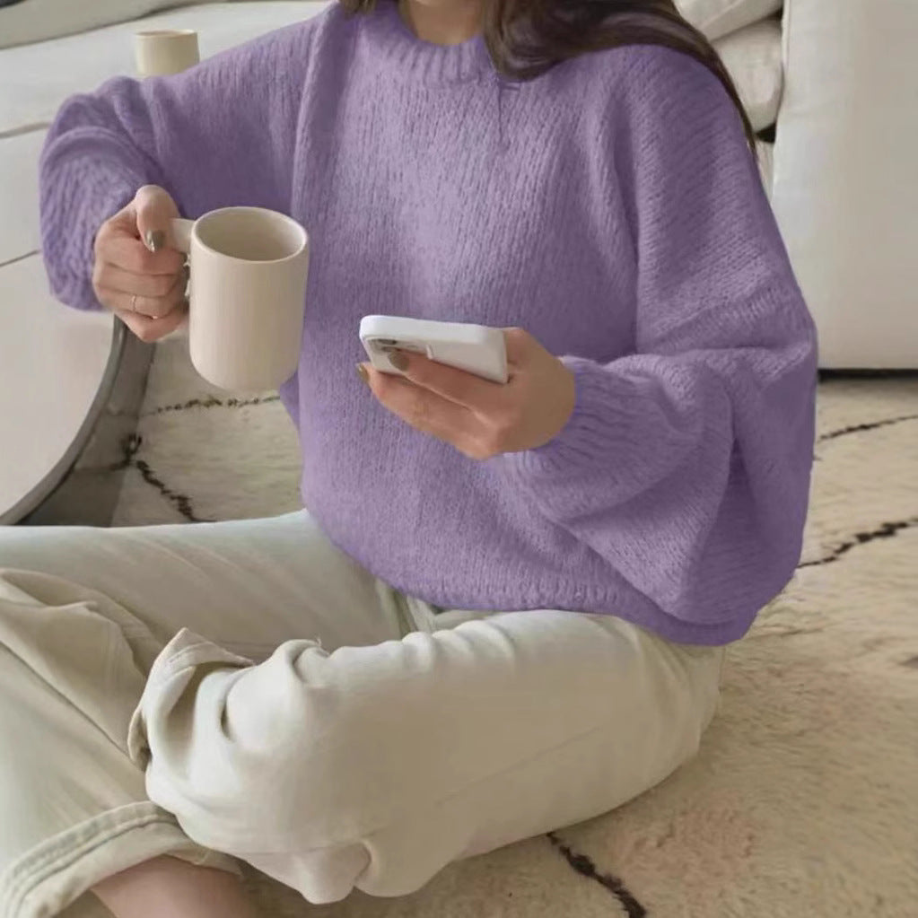 Damen Kuscheliger Strickpullover mit weitem Schnitt und klassischen Rippdetails R&B