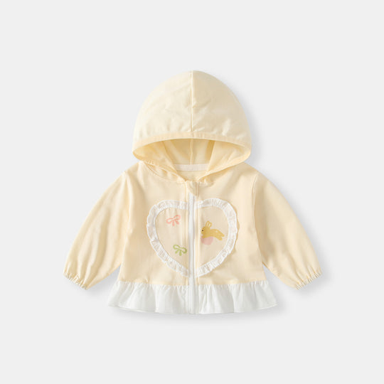 Unisex nan leichte Kapuzen-Sonnenschutz-Windjacke mit elastischen Bündchen R&B