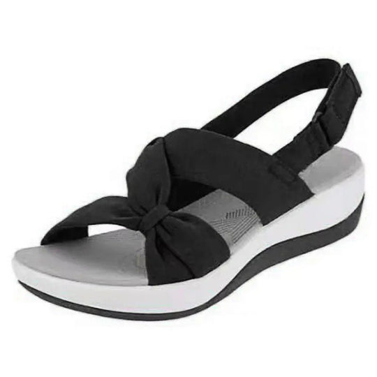 Damen Wedge-Sandalen mit modischem Knoten-Design und ergonomischer Sohle R&B