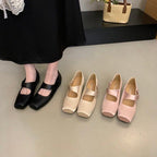Damen elegante Ballerinas mit verstellbarem Riemen und bequemem Fußbett R&B
