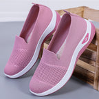 Damen Bequeme Slip-On Schuhe mit atmungsaktivem Strickdesign R&B