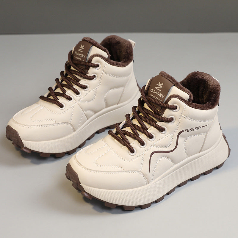 Damen Winterliche High-Top Sneakers mit Wärmeisolierung und rutschfester Sohle R&B