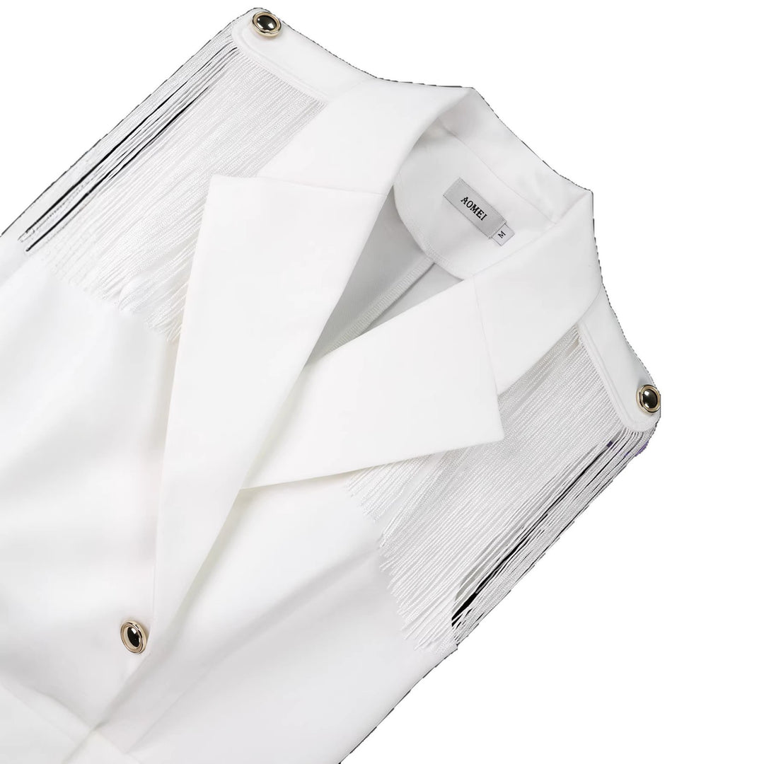 Damen Fransen-Kleid im eleganten Blazer-Stil R&B