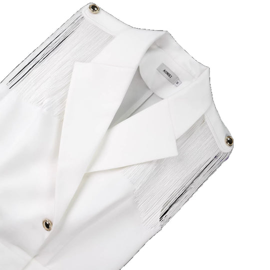 Damen Fransen-Kleid im eleganten Blazer-Stil R&B