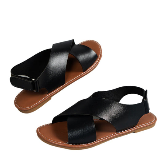 Damen Sling-Sandalen mit geflochtenem Riemen und komfortablem Fußbett R&B
