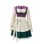 Damen nan traditionelles Dirndlkleid mit Schürze, geschnürter Corsage und Volantärmel R&B