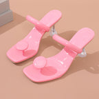 Damen Elegante und raffinierte Mules mit durchsichtigen Akzenten R&B