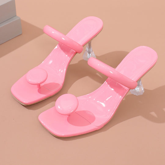 Damen Elegante und raffinierte Mules mit durchsichtigen Akzenten R&B