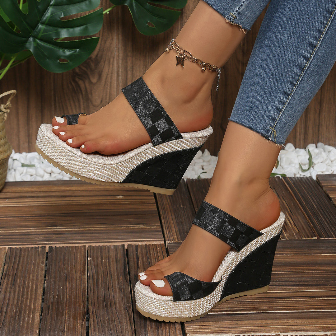 Damen Wedge-Sandalen mit atmungsaktivem Obermaterial und komfortablem Fußbett R&B