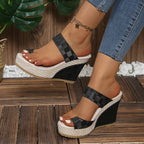 Damen Wedge-Sandalen mit atmungsaktivem Obermaterial und komfortablem Fußbett R&B