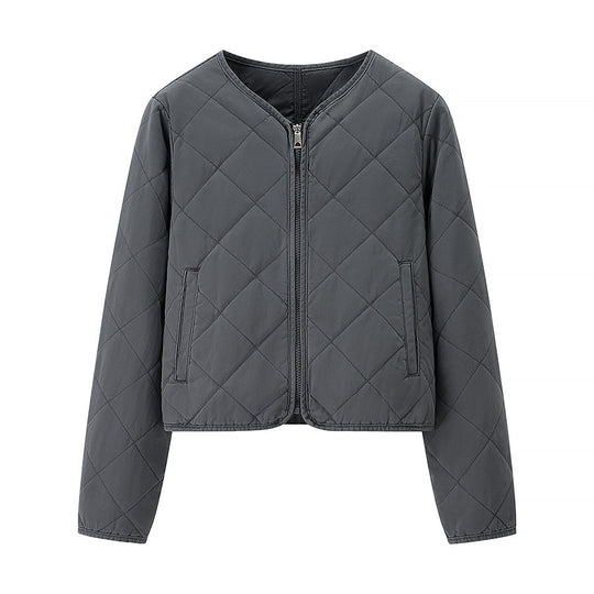 Damen gesteppte Übergangsjacke mit schlichten Taschen und elegantem Schnitt R&B