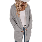 Damen Großer Strickcardigan mit aufwendigem Maschenmuster und praktischen Taschen R&B