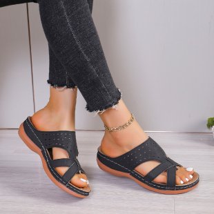Damen Komfortable Riemchen-Sandalen mit atmungsaktiven Obermaterialien R&B