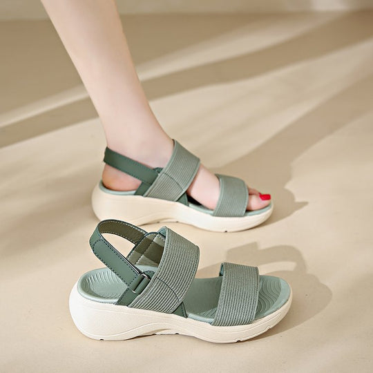 Damen bequeme Sandalen mit orthopädischer Fußbett R&B
