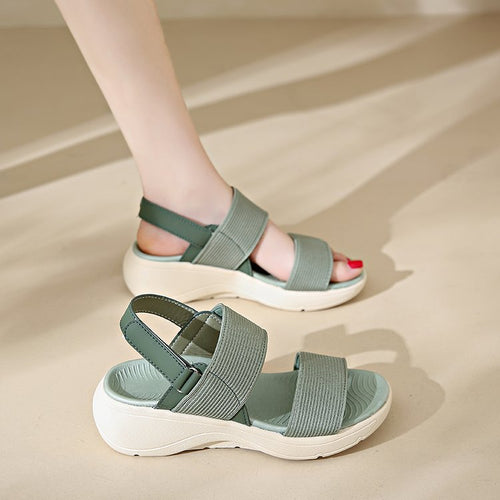 Damen bequeme Sandalen mit orthopädischer Fußbett R&B