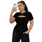 Damen schicke Bodys mit Auschnitt R&B
