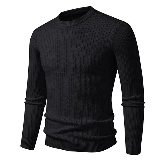Herren Grobstrickpullover mit elegantem Zopfmuster R&B