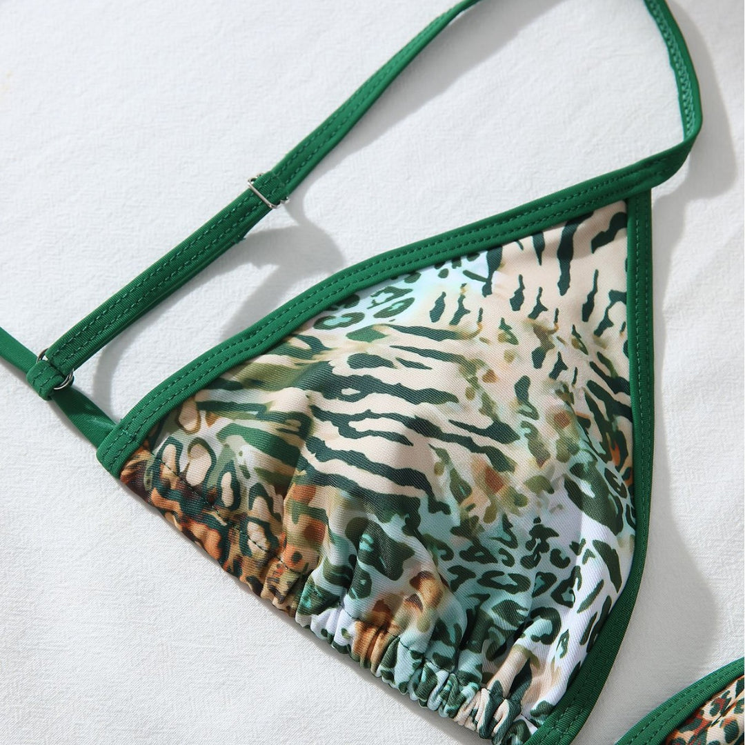 Damen Tiermuster Bikini Set R&B