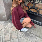 Damen Kuscheliger Pullover mit weitem Schnitt R&B