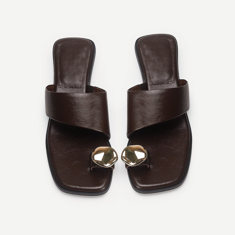 Damen bequeme Sling-Pantoletten mit elegantem Detail R&B