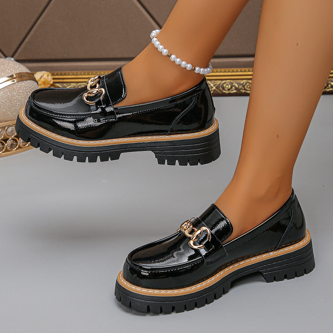 Damen modische Slipper mit auffälligem Ketten-Detail R&B