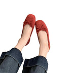 Damen Ballerinas mit glänzender Oberfläche und verspieltem Schleifen-Detail EB