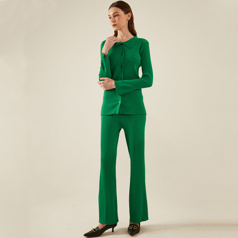 Damen 3-teilige Feinstrick-Loungewear-Set R&B