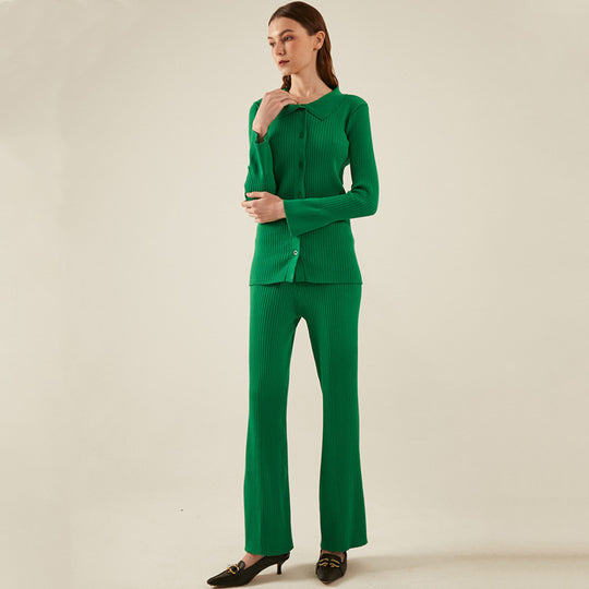 Damen 3-teilige Feinstrick-Loungewear-Set R&B