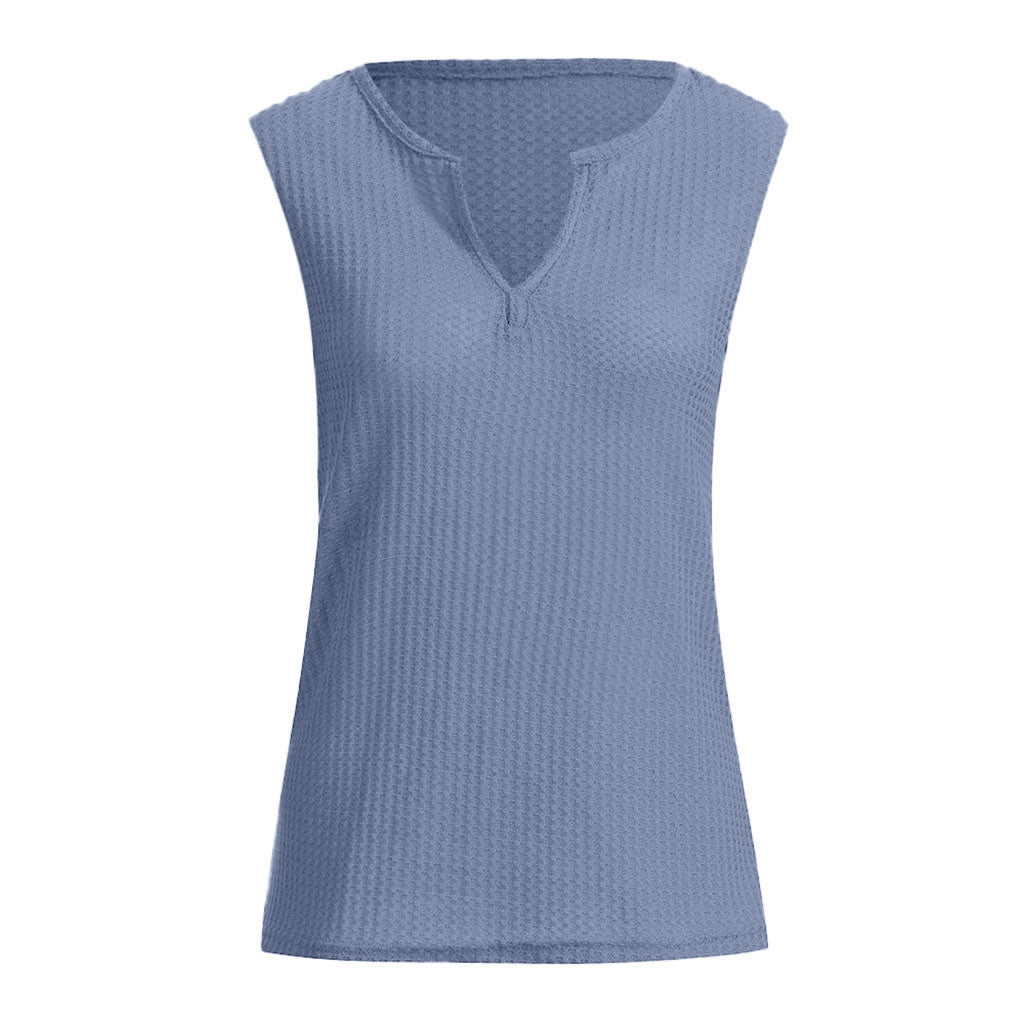 Damen Sportliches Oberteil mit strukturierter Oberfläche und V-Ausschnitt R&B