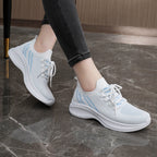 Damen sportliche Sneakers mit atmungsaktiver Mesh-Oberfläche und dämpfender Laufsohle R&B