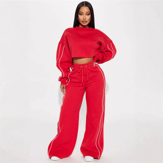 Damen lässiger Crop-Top Hoodie R&B