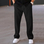 Herren elegante Freizeithose mit geradem Schnitt und klassischen Falten R&B