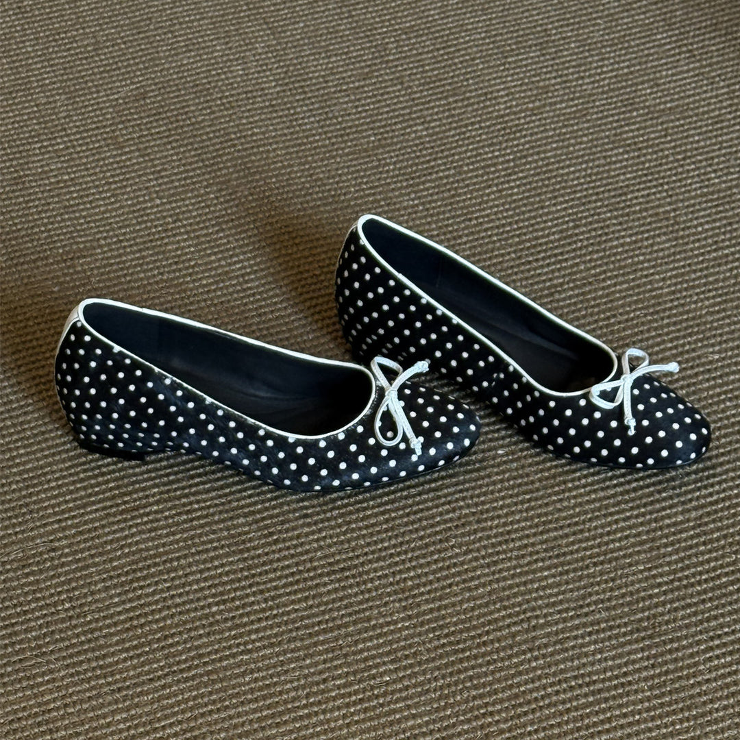 Damen Ballerinas mit modischem Punktedesign und bequemer Passform R&B