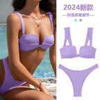 Damen Push-Up Bikini mit geripptem Design R&B